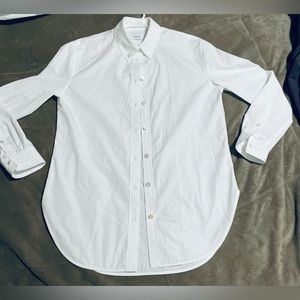 COPY - Burberry Unisex White Poplin Cotton Long Sleeve Button Down NWOT Newest …